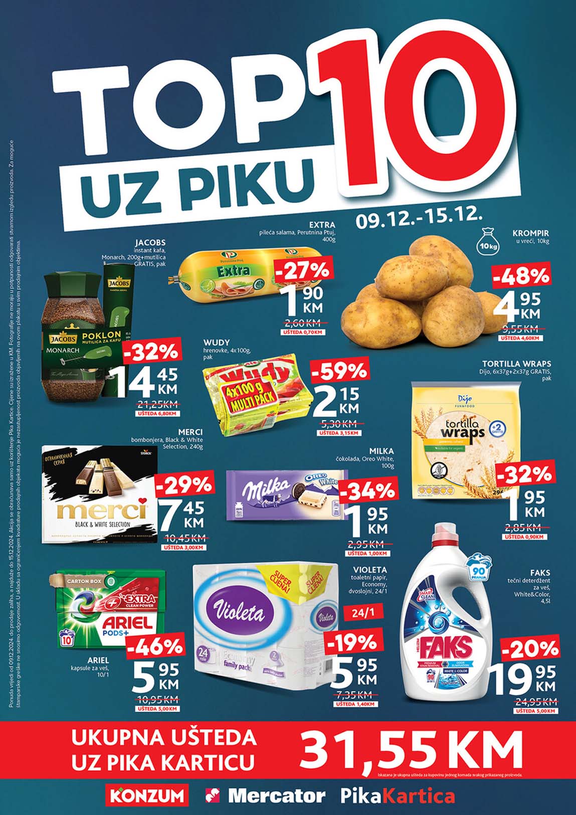 konzum sniženja na kasama